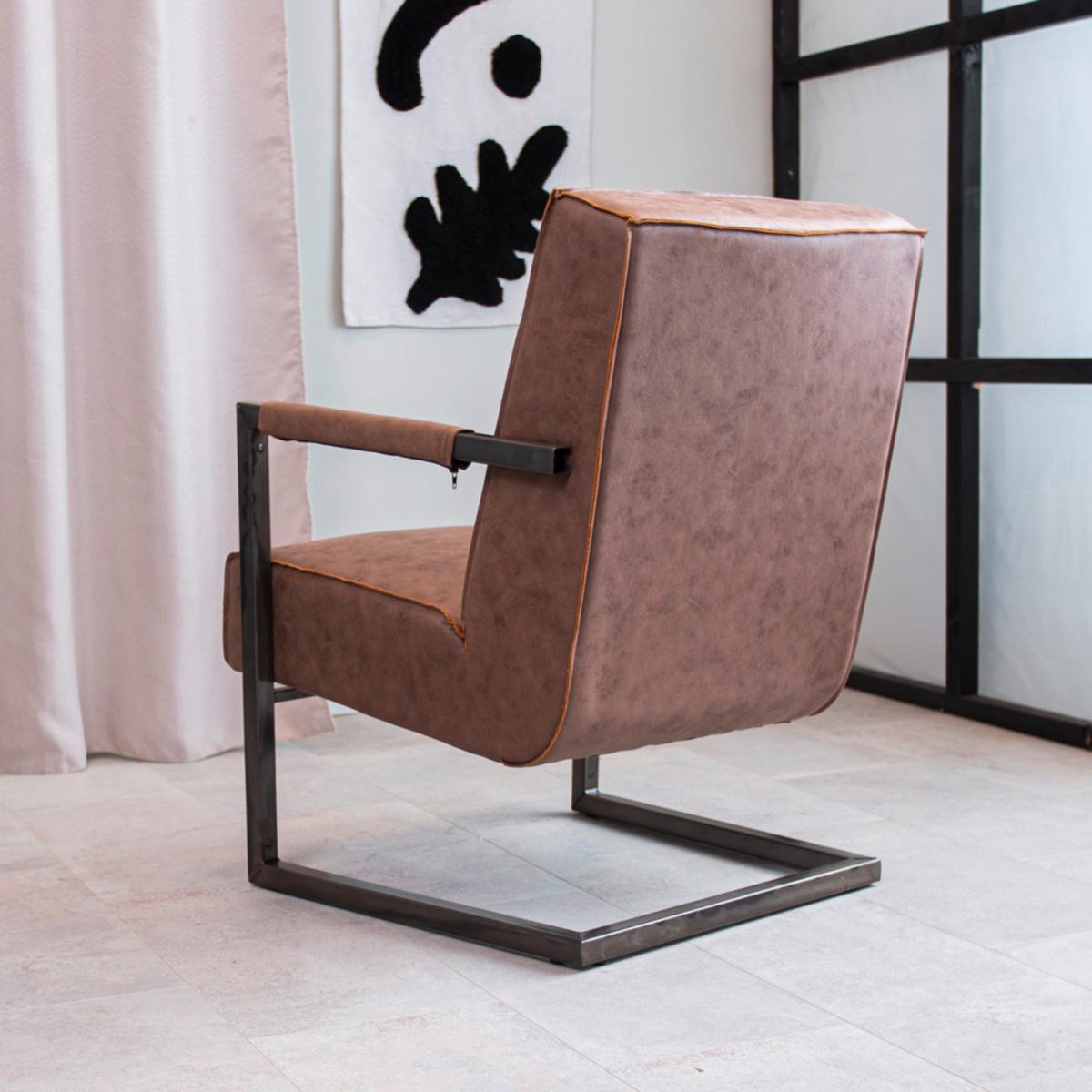 Sessel Tyler, Taupe, B: 62 Cm - Taupe/Schwarz, MODERN, Textil (62/84/70cm) - MID.YOU