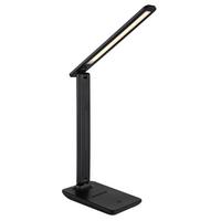 LED-SCHREIBTISCHLEUCHTE 58439S - Opal/Schwarz, Design, Leder/Kunststoff (28/11.5/50cm) - Globo