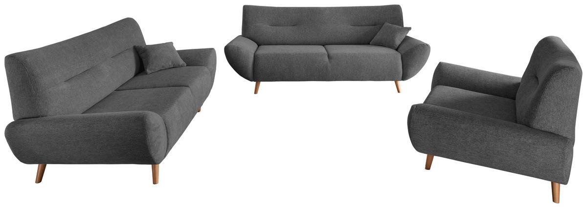 Sessel Drago Anthrazit B/h/t: 111/81/90 Cm - Wildeiche/Anthrazit, MODERN, Holz/Textil (111/81/90cm) - MID.YOU