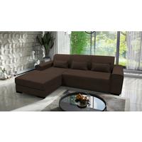 Ecksofa Classic Braun 175x270 cm - Schwarz/Braun, Design, Textil (175/270cm) - MID.YOU