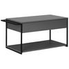 Waschtischunterschrank New York B: 87,5 cm Grau - Schwarz/Grau, MODERN, Holzwerkstoff/Metall (87,5/43,5/47,5cm) - MID.YOU