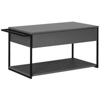 Waschtischunterschrank New York B: 87,5 cm Grau - Schwarz/Grau, MODERN, Holzwerkstoff/Metall (87,5/43,5/47,5cm) - MID.YOU