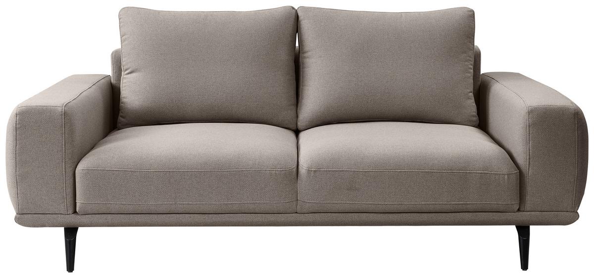 2-sitzer-sofa Selene Hellbraun, B: 202 Cm - Hellbraun/Schwarz, MODERN, Textil (202/89/115cm) - MID.YOU