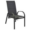 Gartensessel Stapelbar Amalfi Aluminium - Anthrazit/Graphitfarben, MODERN, Kunststoff/Metall (59/107/71cm) - Gardenson