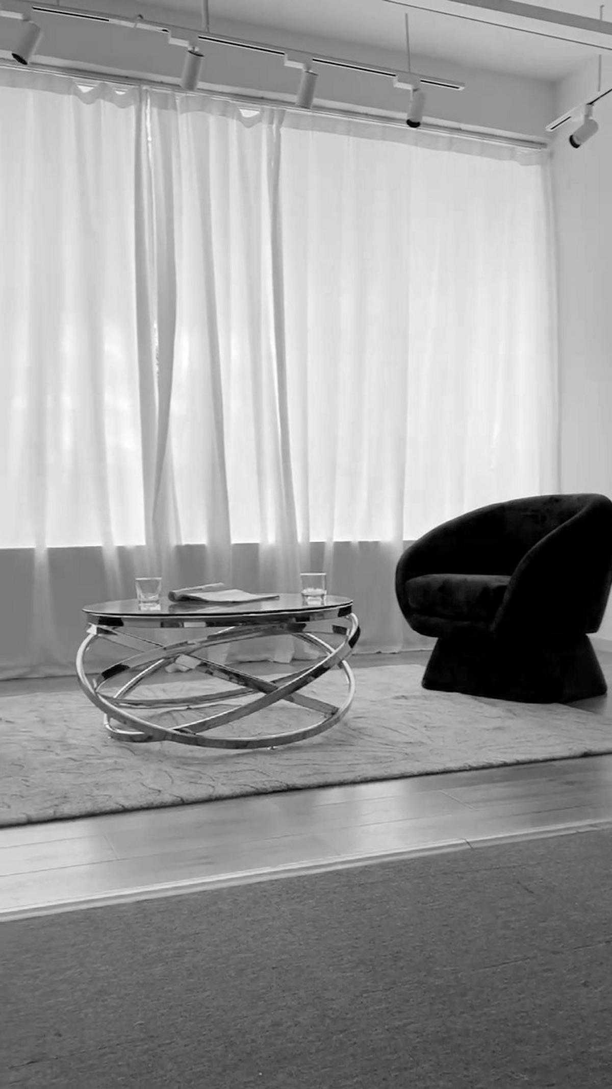 Couchtisch Silberfarben L: 80 cm - Klar/Silberfarben, Design, Glas/Metall (80/80/42cm) - Livetastic