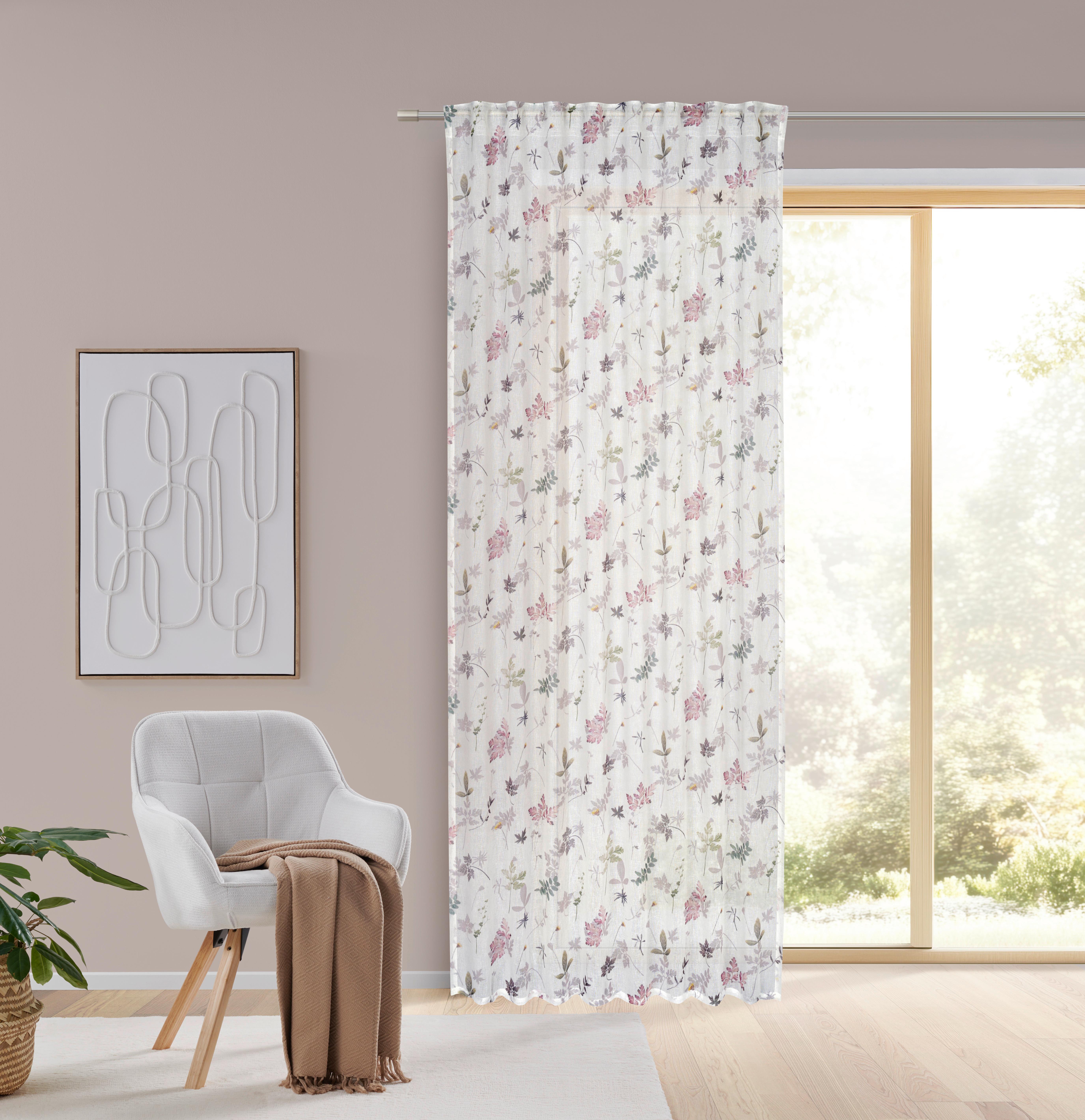 HOTOVÝ ZÁVĚS STEFFI - zelená, Romantický / Rustikální, textil (135/255cm) - Mömax