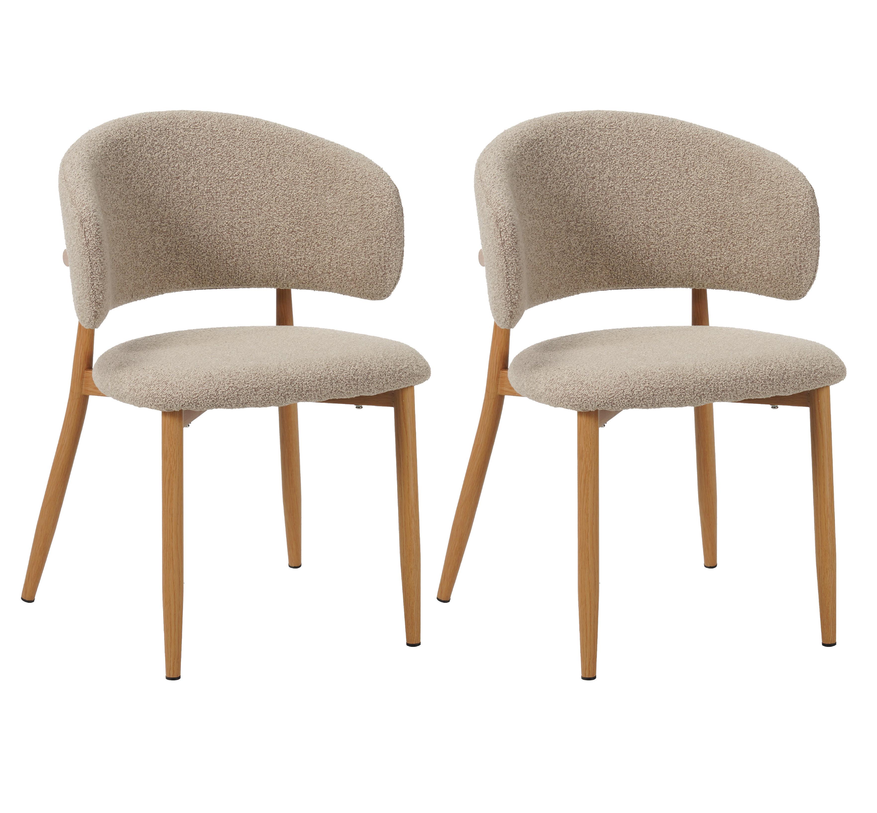 STUHL-SET Yuka Sandfarben B: 54cm - Sandfarben, MODERN, Textil/Metall (54/79/54cm) - Livetastic