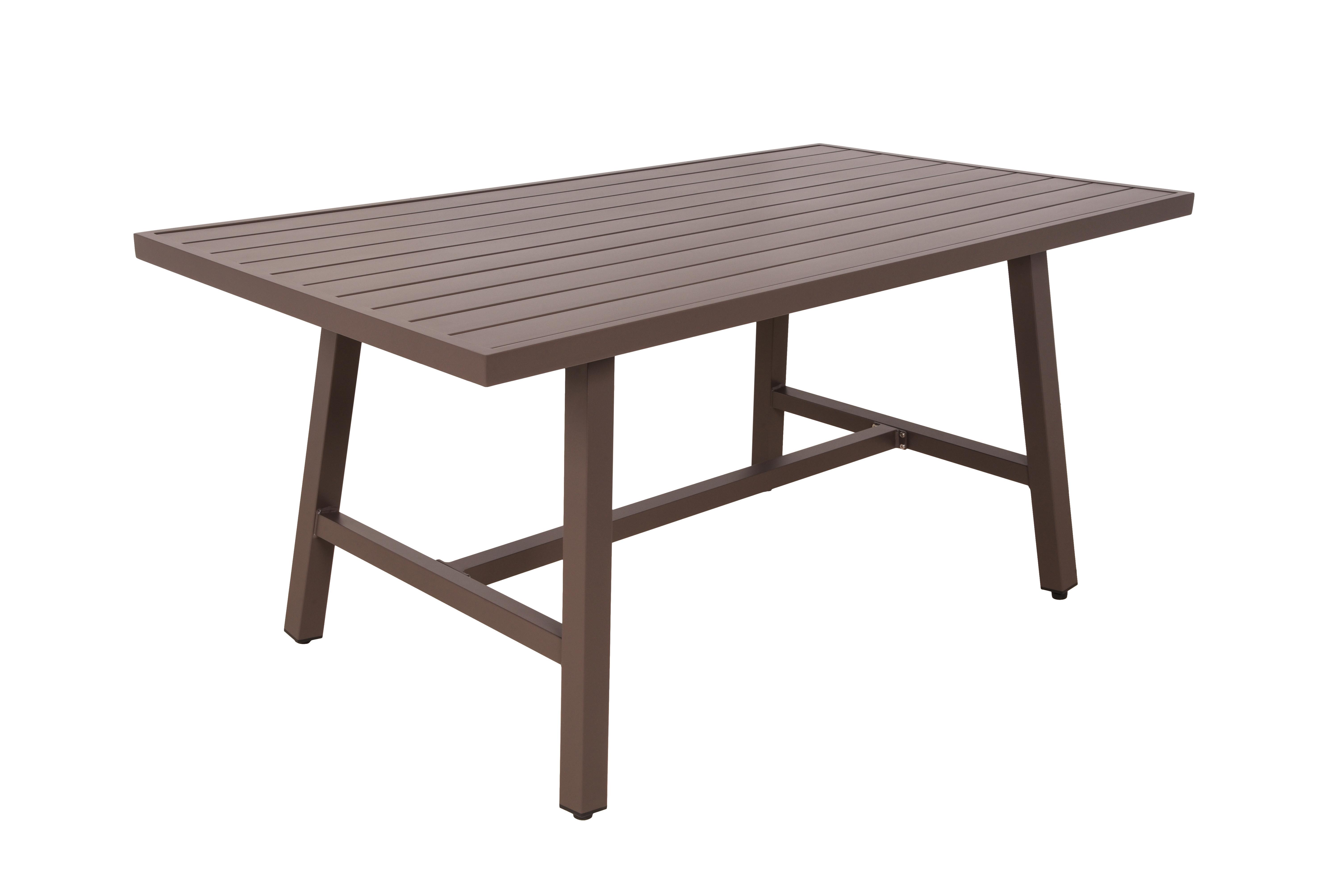 GARTENTISCH TISCH DENIA - Dunkelbraun/Schwarz, MODERN, Kunststoff/Metall (89,5/75/160cm) - Gardenson
