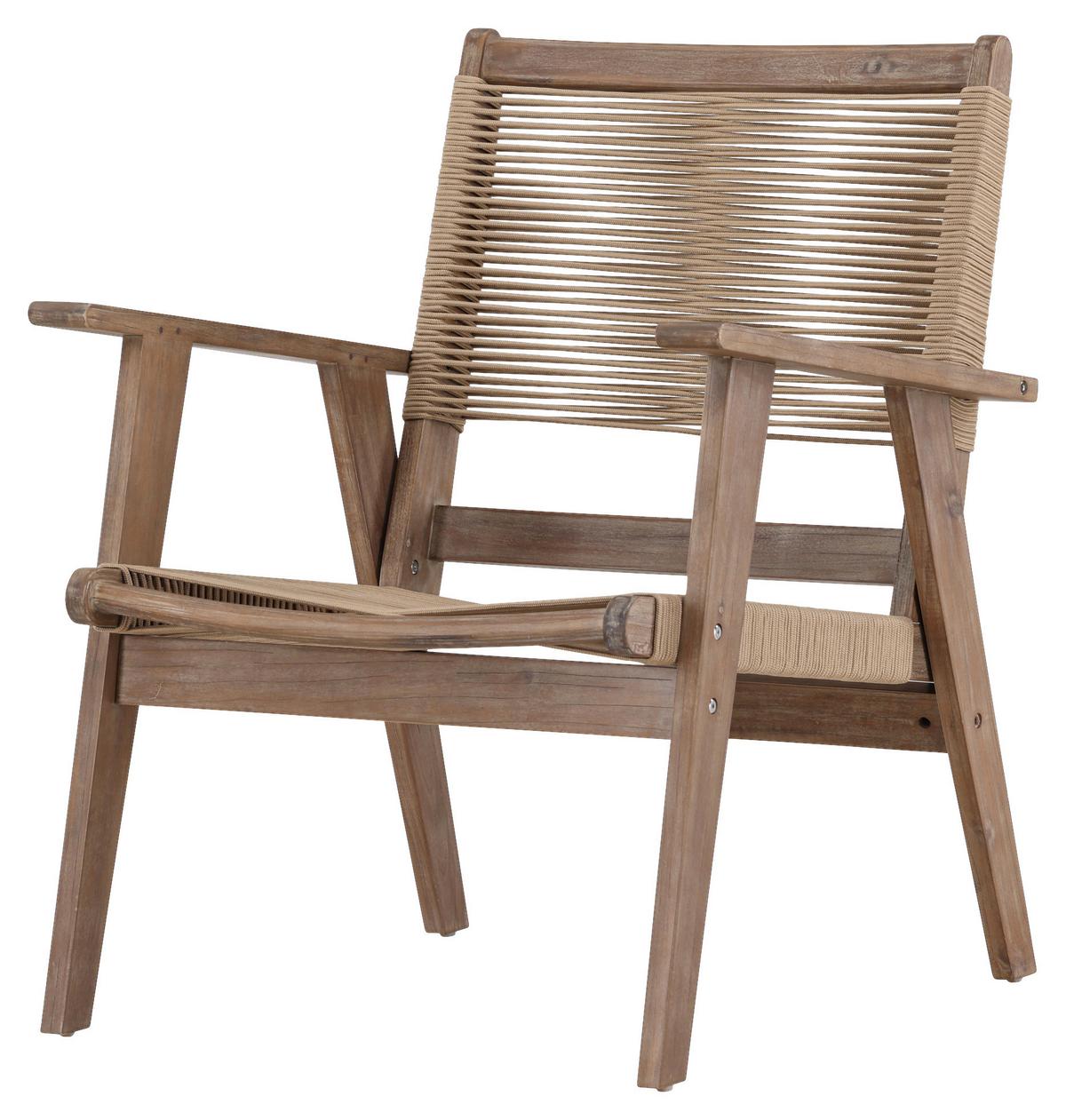 Loungesessel Peter Aus Akazienholz/textil - Braun, KONVENTIONELL, Holz/Textil (68/88/72cm) - Gardenson