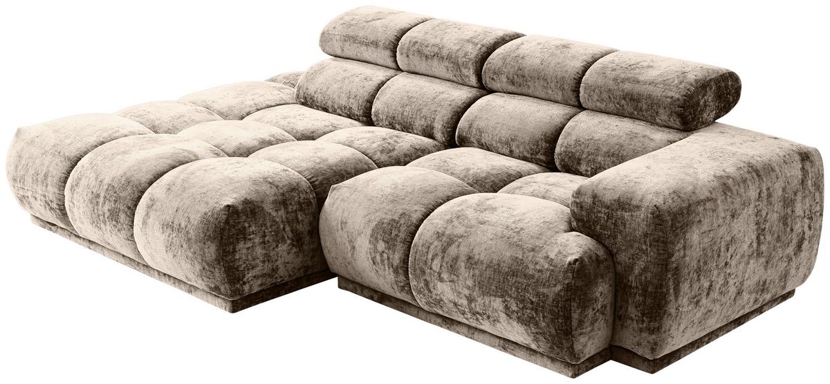 Ecksofa Chani Taupe, Schenkel: 150x239 cm - Taupe, MODERN, Textil (150/239cm) - MID.YOU