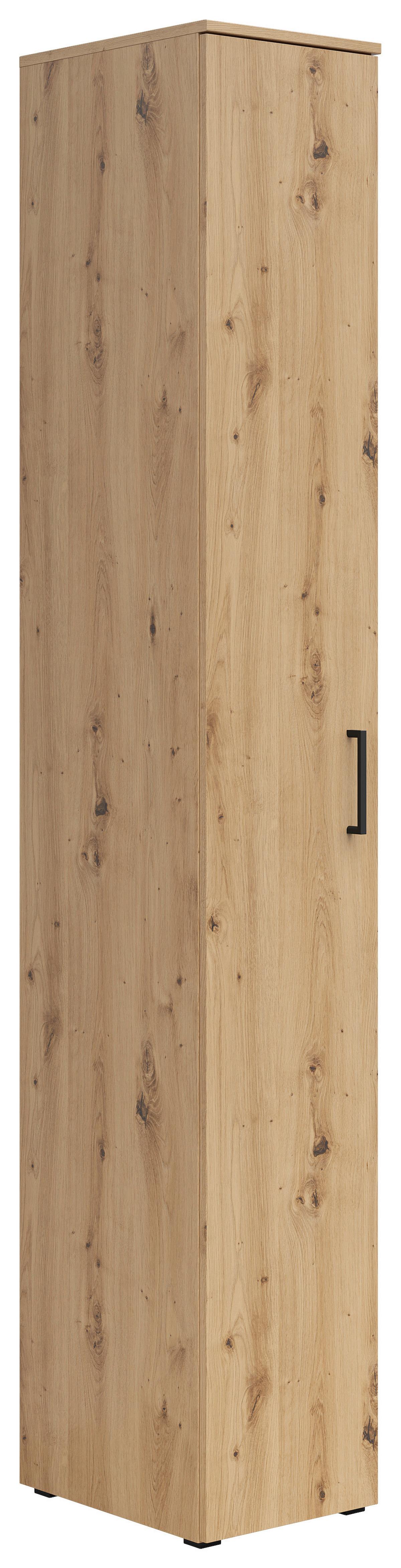 Skriňa MULTISTAURAUM - čierna/dub artisan, Modern, kompozitné drevo/plast (30/195/40cm)