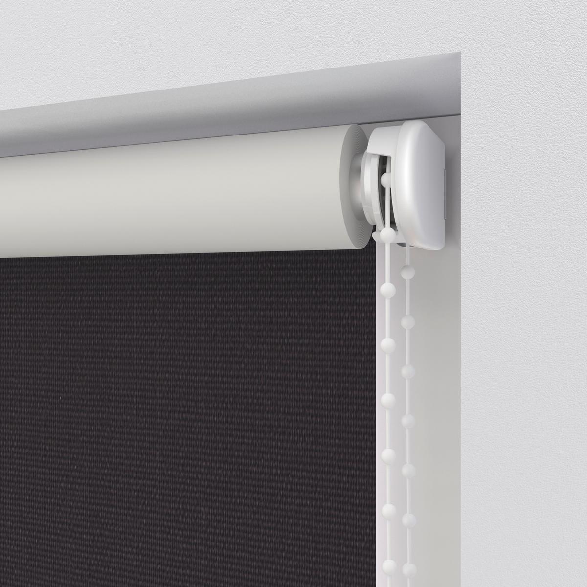 Verdunkelungsrollo 240x190 Cm Mit Kettenzug - Schwarz, Design, Textil (240/190cm)