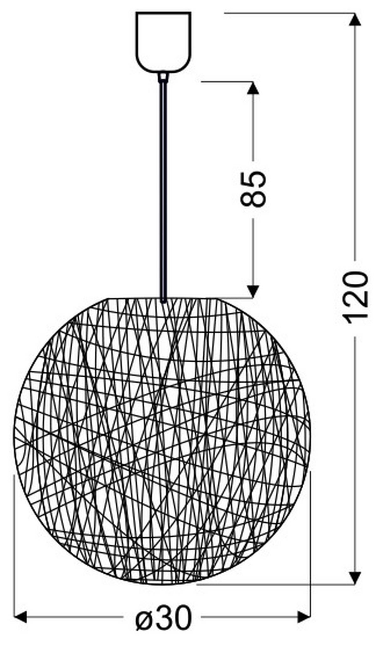 Pendelleuchte 31-26944 Caruba - Weiß, KONVENTIONELL, Textil (30/30/120cm)