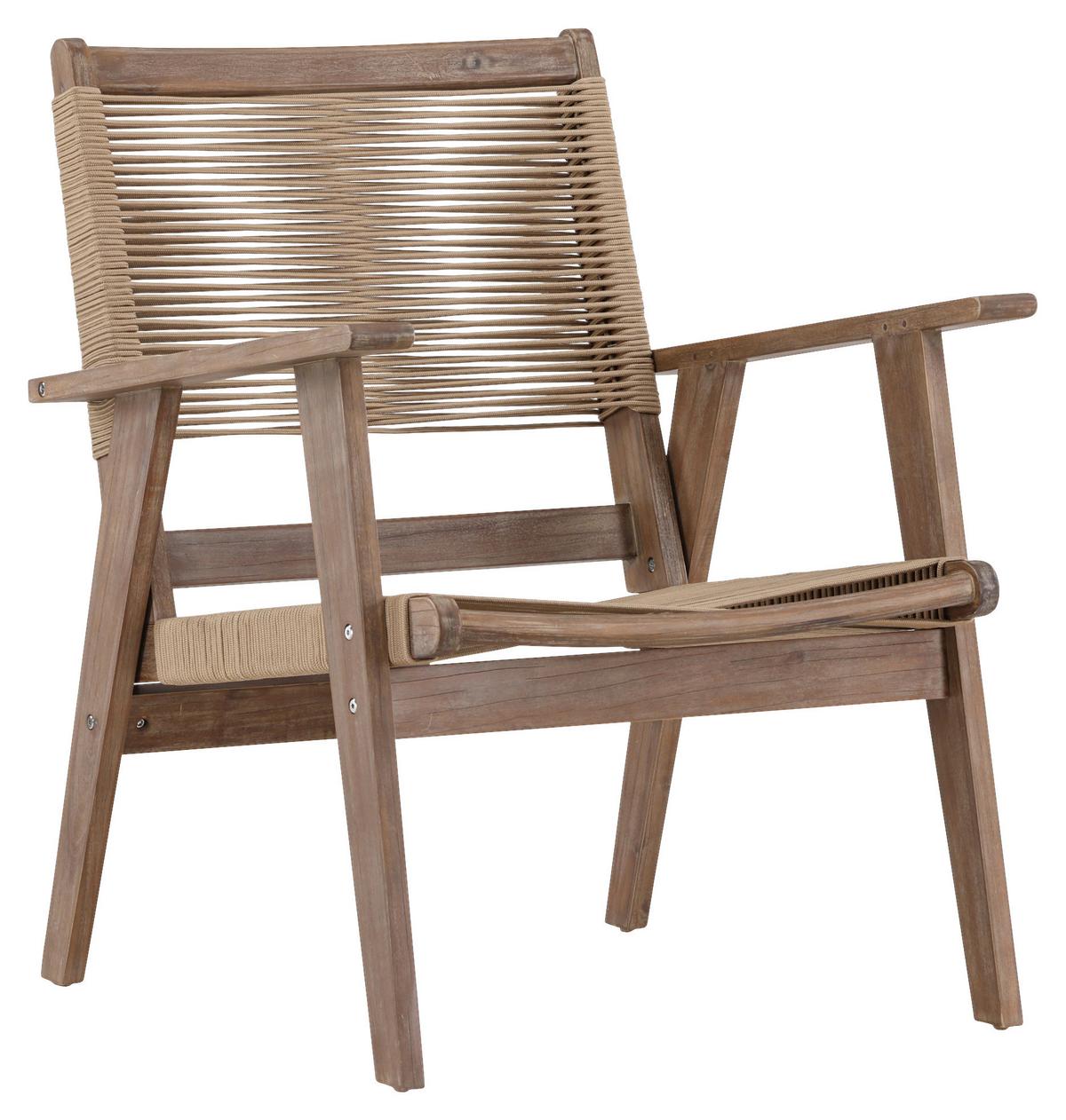 Loungesessel Peter Aus Akazienholz/textil - Braun, KONVENTIONELL, Holz/Textil (68/88/72cm) - Gardenson