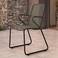 Gartenstuhl Stapelbar Trendy New Carbonstahl - Anthrazit/Schwarz, MODERN, Kunststoff/Metall (58/88/54cm) - Beldano