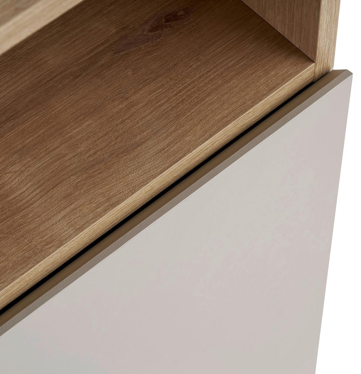 SIDEBOARD Sand-/Eichefarben B: 80cm - Sandfarben/Eichefarben, MODERN, Holzwerkstoff (80/80/40cm)