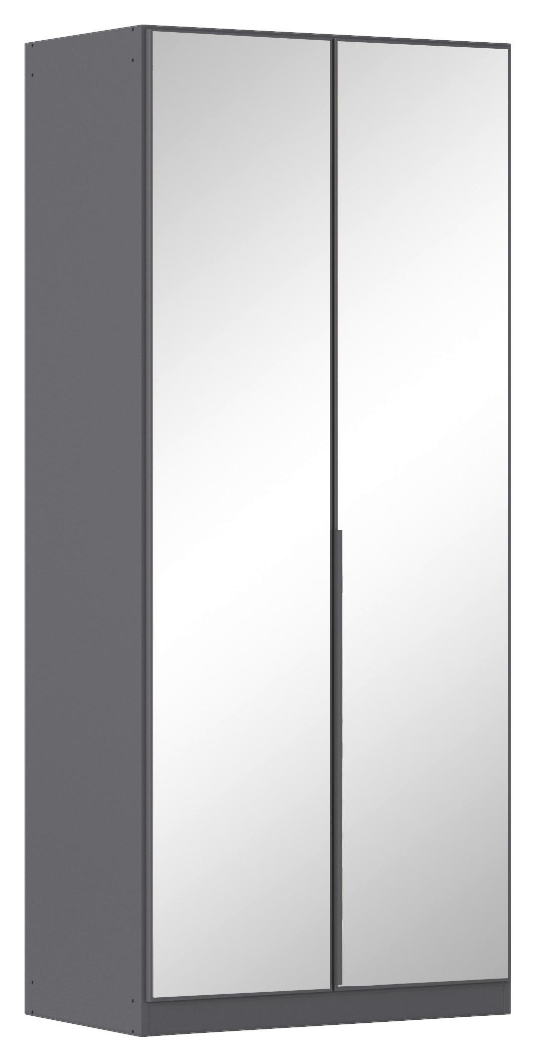 Drehtürenschrank Alabama Grau Metallic B: 91 Cm - Grau, MODERN, Holzwerkstoff (91/229/54cm) - Rauch Möbel