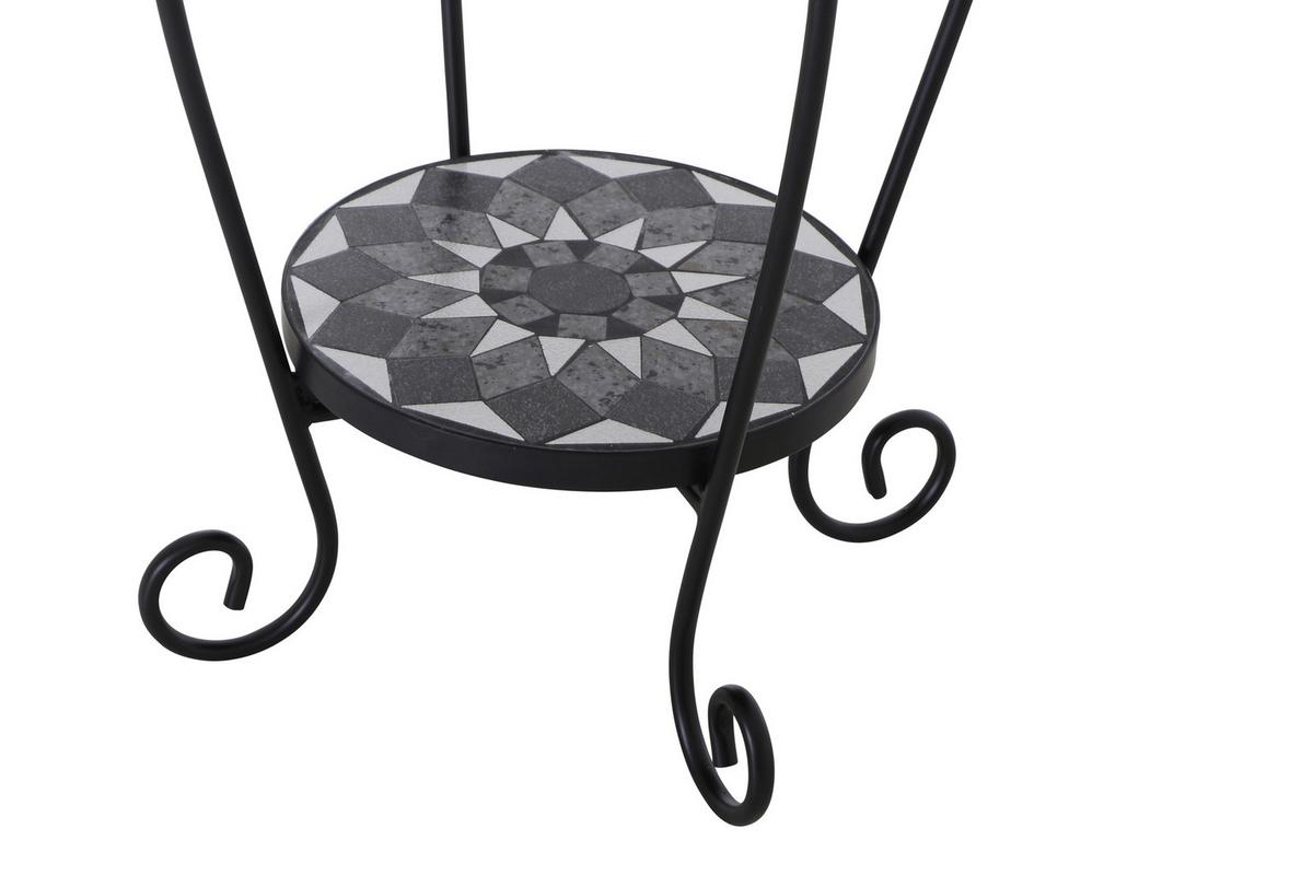 Blumenständer J53794 - Schwarz, KONVENTIONELL, Keramik/Metall (41/41/59cm) - Siena Garden