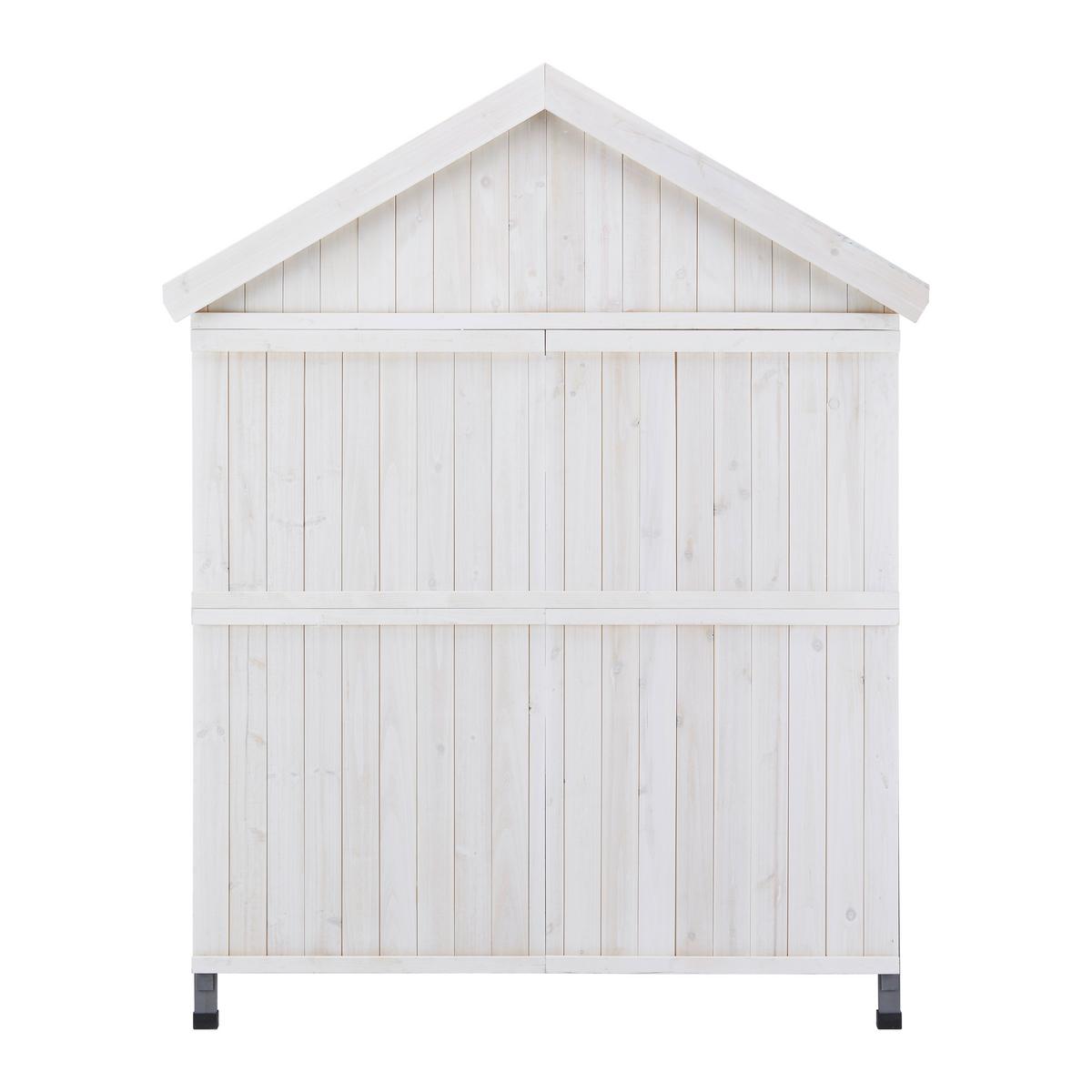 Zahradní lavice z masívu Giuliana bílá/šedá - šedá/bílá, Moderní, dřevo (135/170/75cm) - Bessagi Garden