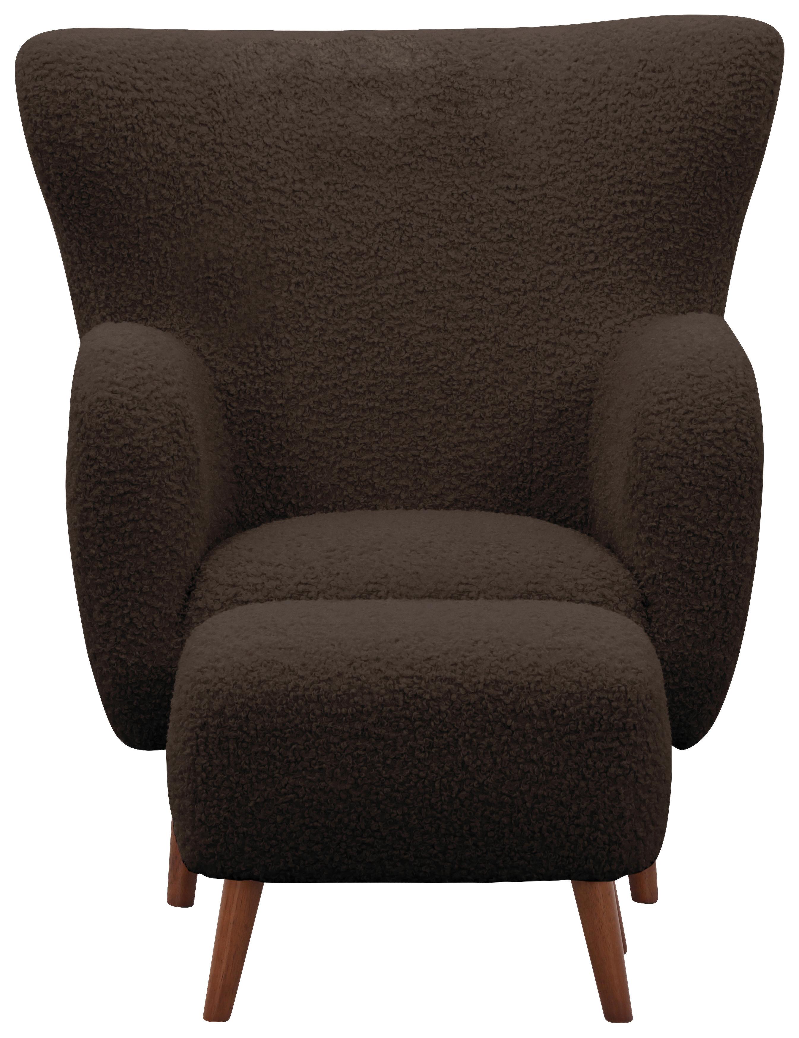 Sesselset Savoy Braun B: 90 Cm - Kastanienfarben/Braun, Design, Holz/Textil (90/98/88cm) - Livetastic