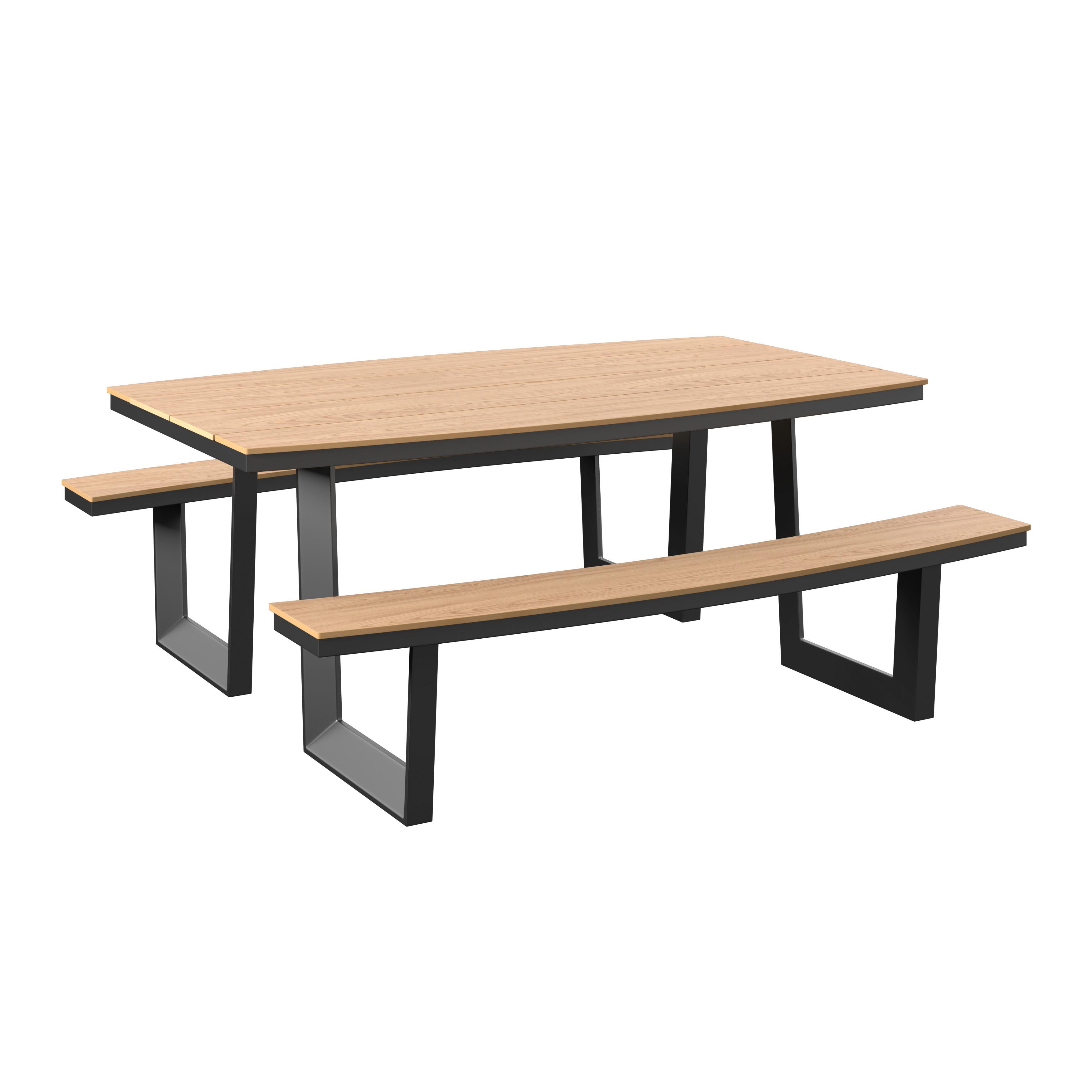 ZAHRADNÍ SESTAVA MANUEL - přírodní barvy/antracitová, Moderní, kov/plast (200/75/180cm)