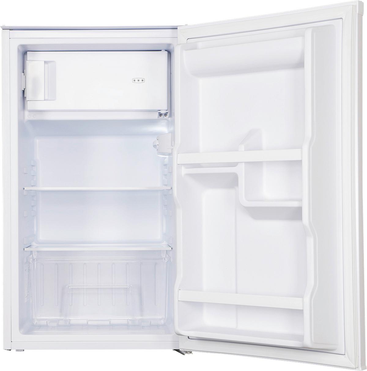 Miniküche mit Kühlschrank + Kochfeld 130 cm Weiß Dekor - Weiß, MODERN, Holzwerkstoff/Metall (130cm) - Respekta