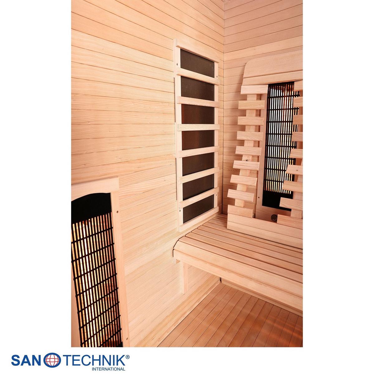Infrarotkabine 3 Personen LBH: 150x120x200 - Naturfarben, KONVENTIONELL, Holz (150/120/200cm) - Sanotechnik