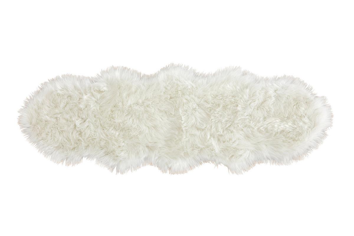 Fellteppich Delia Weiß 180x60 cm - Weiß, ROMANTIK / LANDHAUS, Textil (180/60cm) - James Wood