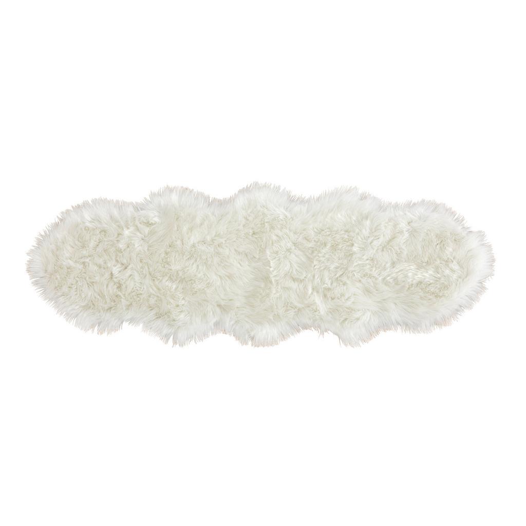 Fellteppich Delia Weiß 180x60 Cm