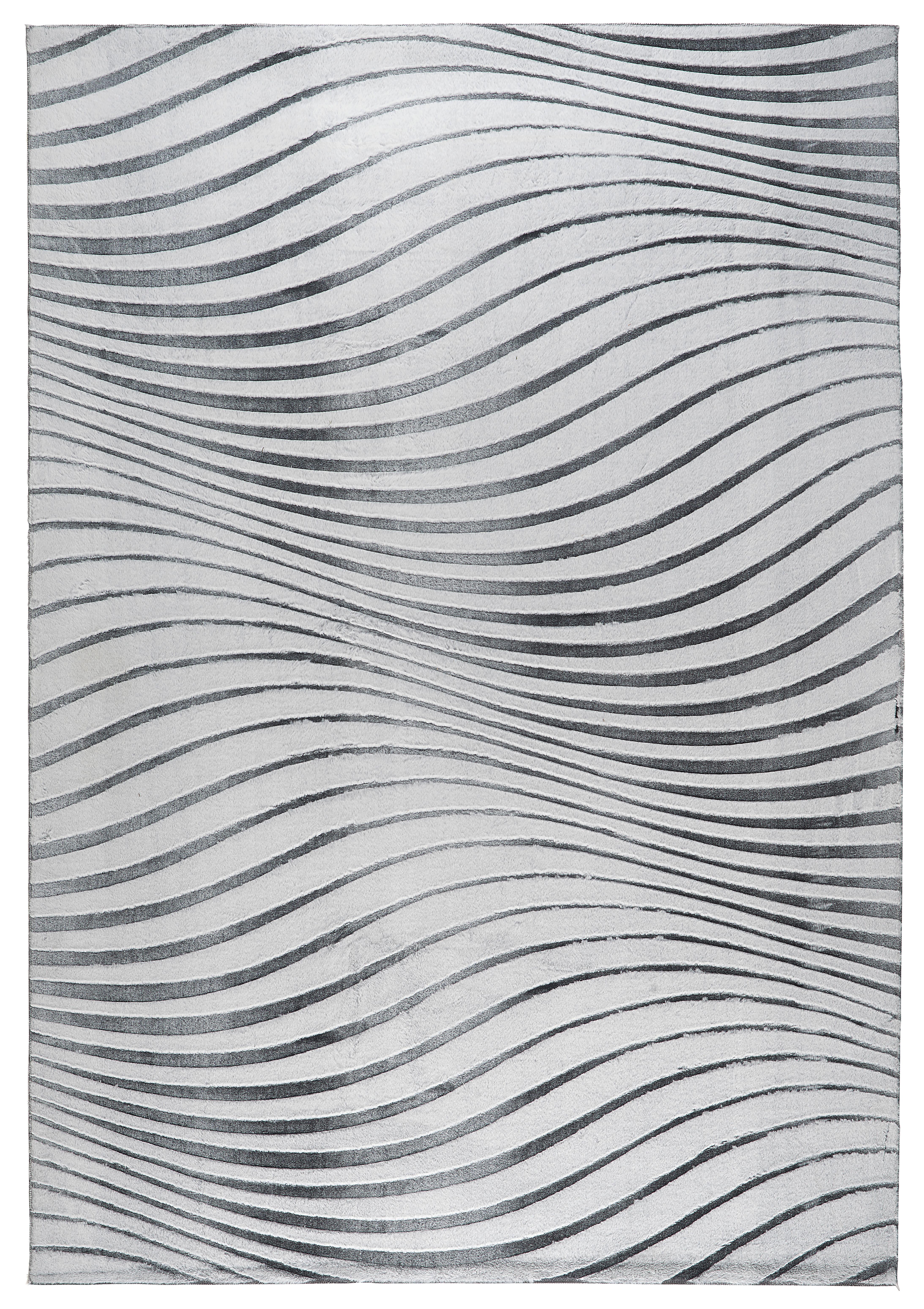 Fellteppich Veronika Grau/weiß 160x220 Cm - Grau, ROMANTIK / LANDHAUS, Textil (160/220cm) - James Wood
