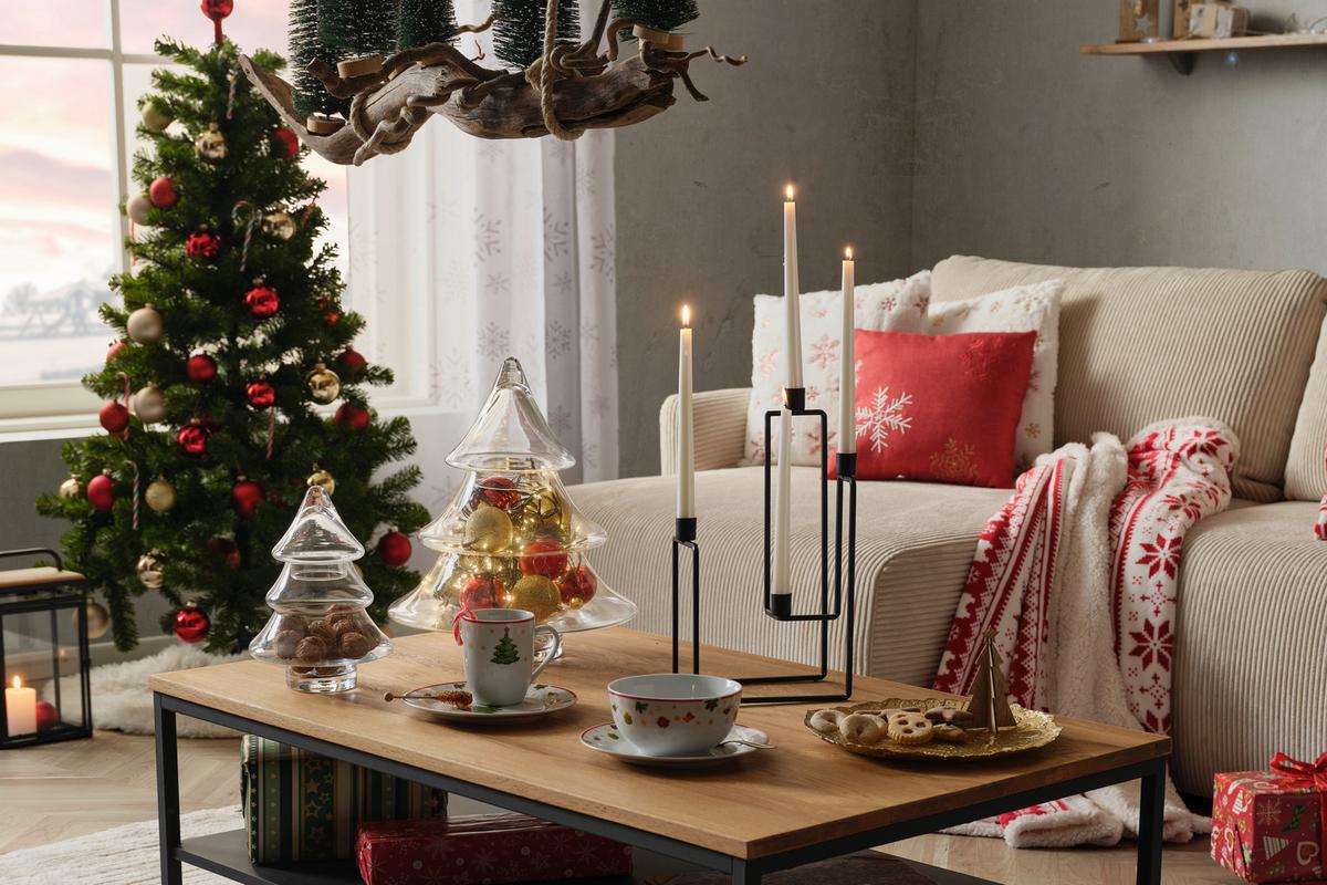 Kaffeebecher Porzellan 350 Ml Weiß, Mit Weihnachtsdesigns - Weiß, Design, Keramik (7,6/9,7cm) - Luca Bessoni