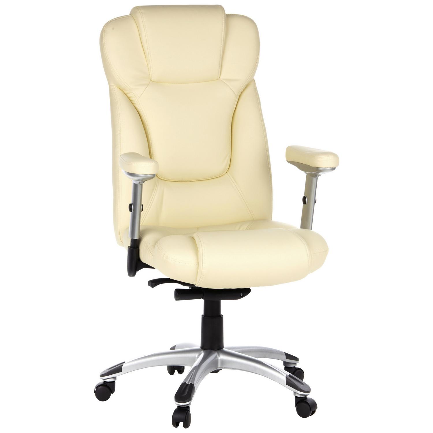 Chefsessel Embassy 200 Cremefarben Creme, Silberfarben 63x131x53 cm