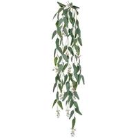 Kunstpflanze Grau Grün H: 115 cm - Grau/Grün, Basics, Kunststoff (115cm) - P & B