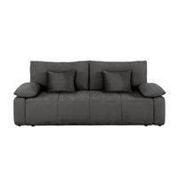 Schlafsofa Hello Lux 3Dl Graphitfarben B: 240cm - Schwarz/Graphitfarben, Design, Textil (240/93/108cm) - MID.YOU