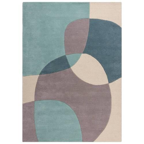 Wollteppich Wollteppich Blau B: 230 cm - Blau, Basics, Textil (230/160cm)