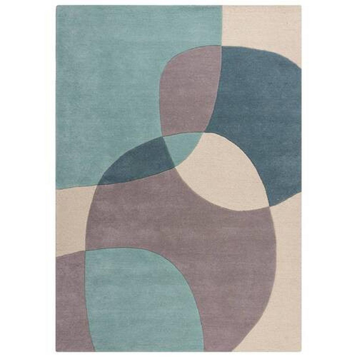 Wollteppich Wollteppich Blau B: 170 cm - Blau, Basics, Textil (170/120cm)