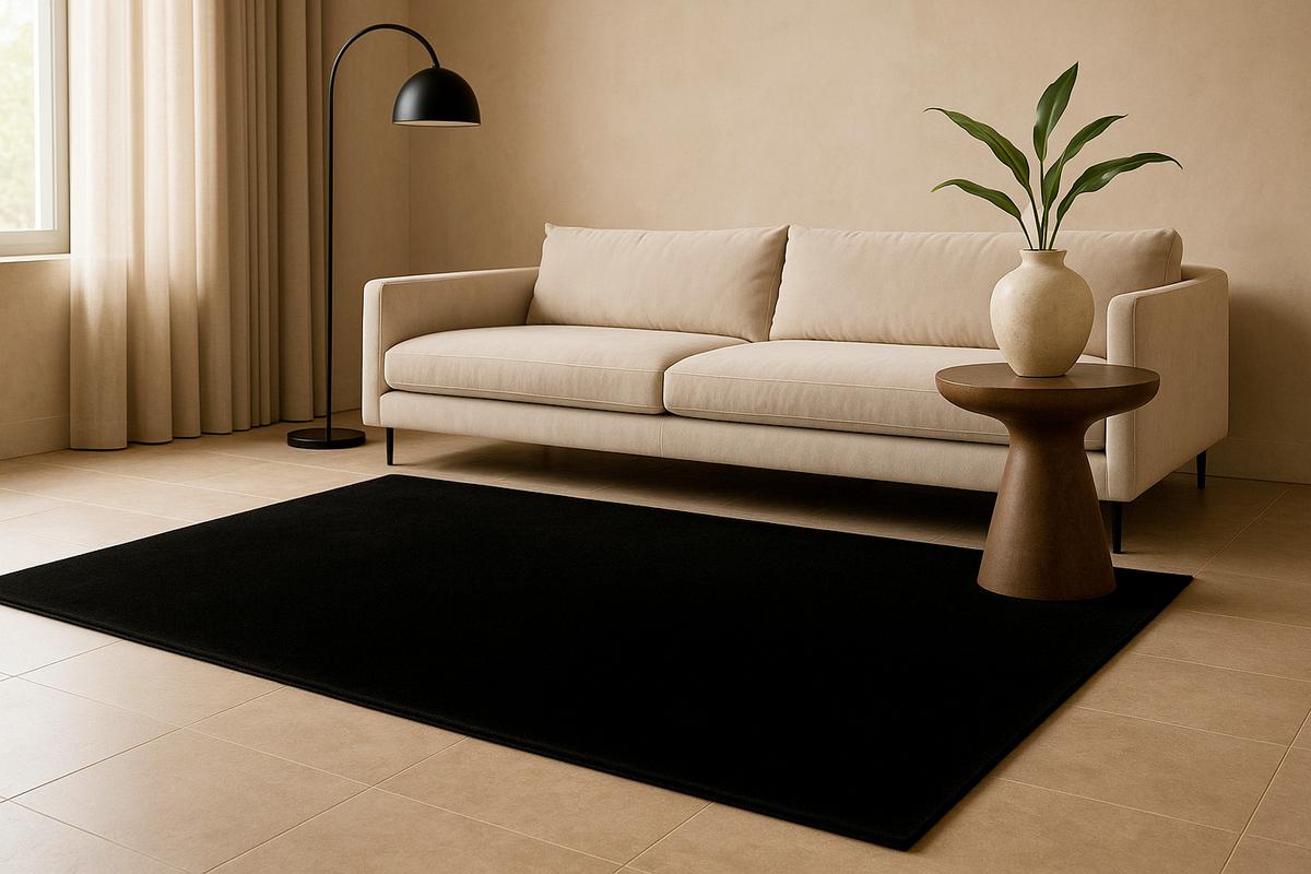 Flachwebteppich Schwarz, Bxl: Ca. 160x230 Cm - Schwarz, Basics, Textil (160/230cm) - Kayoom