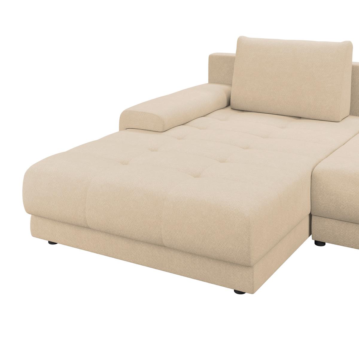 Ecksofa Adria Beige, S: 213x308 cm - Beige, Trend, Textil (213/308cm) - Luca Bessoni