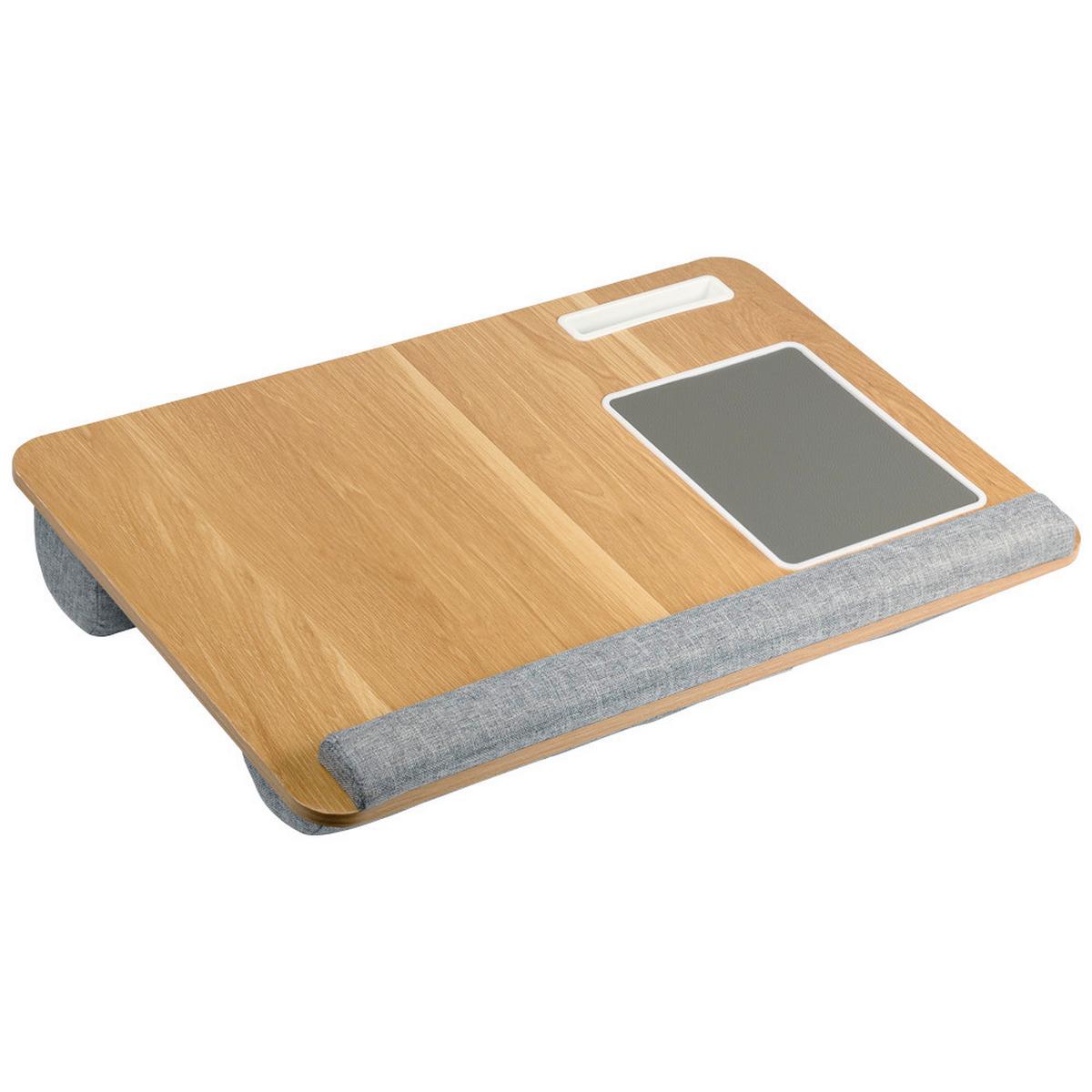 LAPTOPUNTERLAGE Kunststoff/Holzwerkstoff - Hellbraun/Grau, Basics, Holzwerkstoff/Kunststoff (55,5cm) - Kesper
