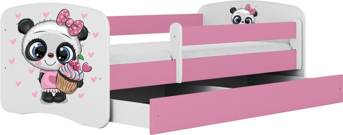 Kinder-/Juniorbett Babydreams Inkl. Matratze 80x160 - Pink/Birkefarben, MODERN, Holz/Holzwerkstoff (80/160cm) - MID.YOU