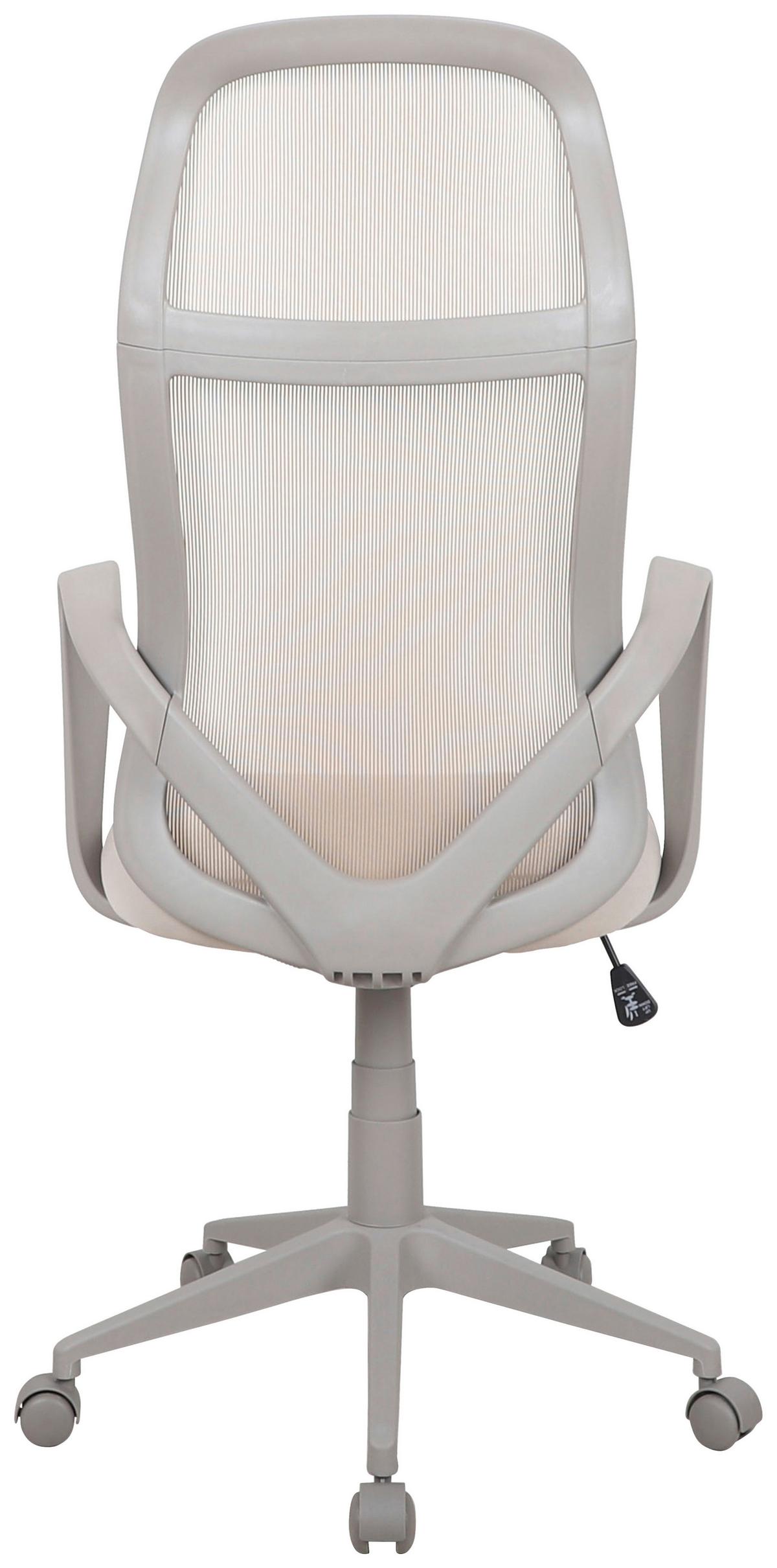 Drehstuhl Patricia mit Armstützen Beige/Grau - Beige/Grau, MODERN, Kunststoff/Textil (63/115-125/61cm) - MID.YOU