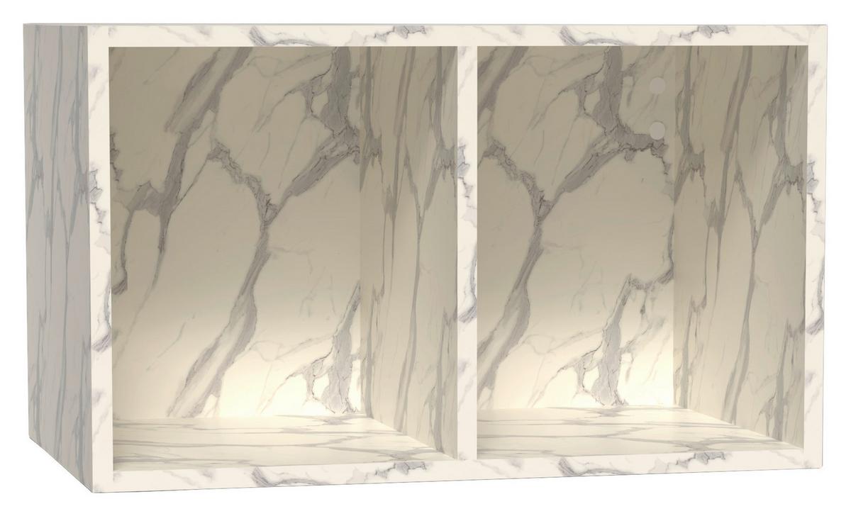 Wandregal Las Vegas Weiß B: 60 Cm - Weiß, MODERN, Holzwerkstoff (60/36/37cm) - Vertico