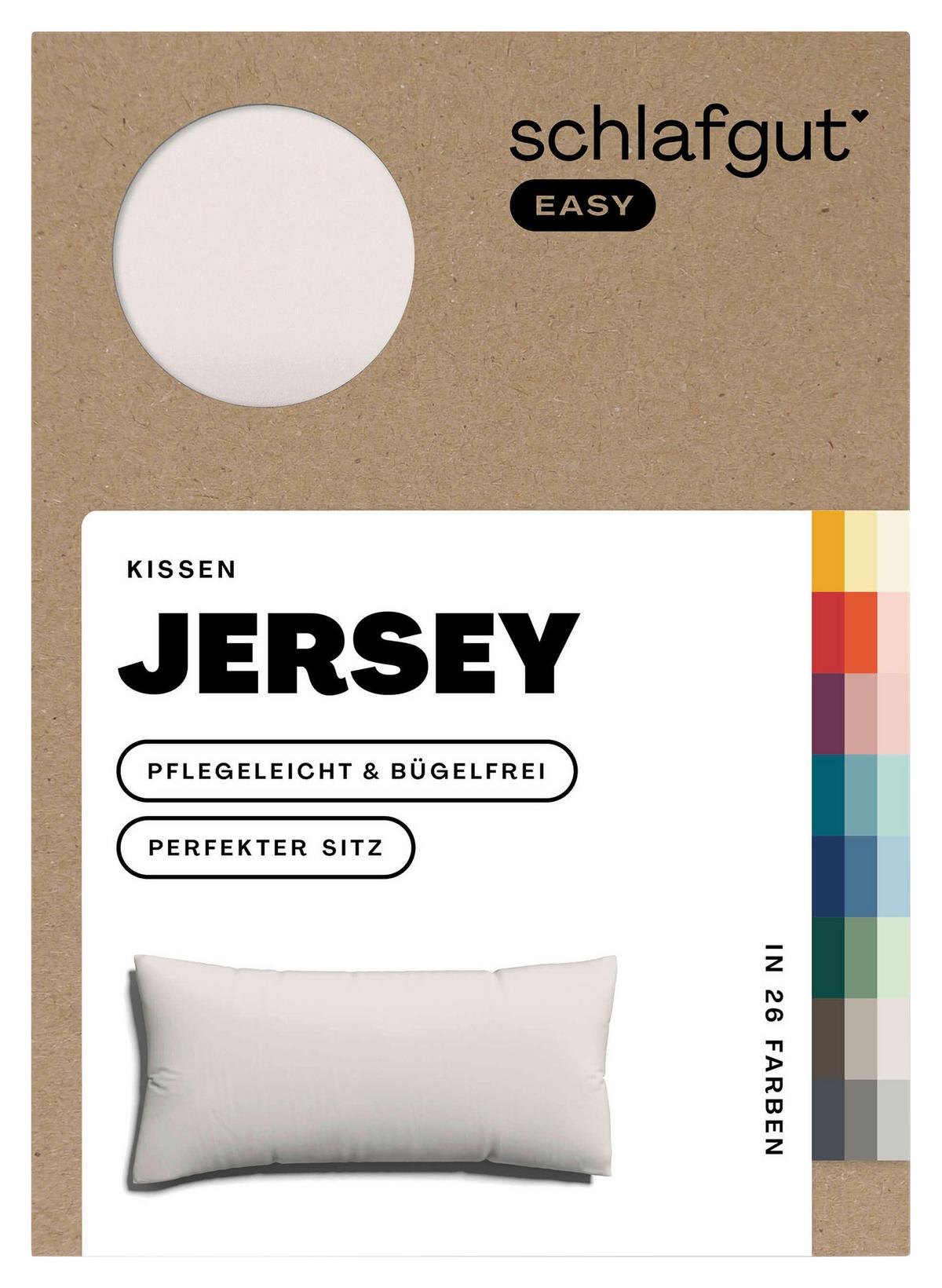Kopfpolsterbezug Easy Jersey - Sandfarben, Basics, Textil (40/80cm) - Schlafgut