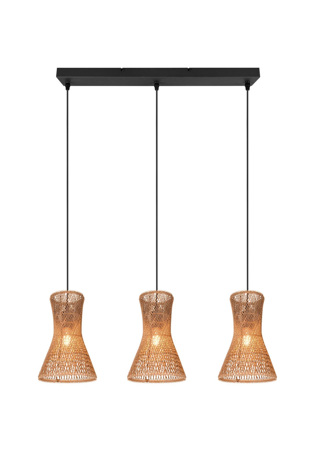HÄNGELEUCHTE Bijou Braun Schwarz L: 75 cm - Schwarz/Braun, LIFESTYLE, Papier (75/20/150cm)