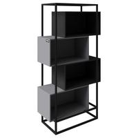 Regal Minecraft - Schwarz/Grau, MODERN, Holzwerkstoff/Metall (70/164/38cm) - Minecraft