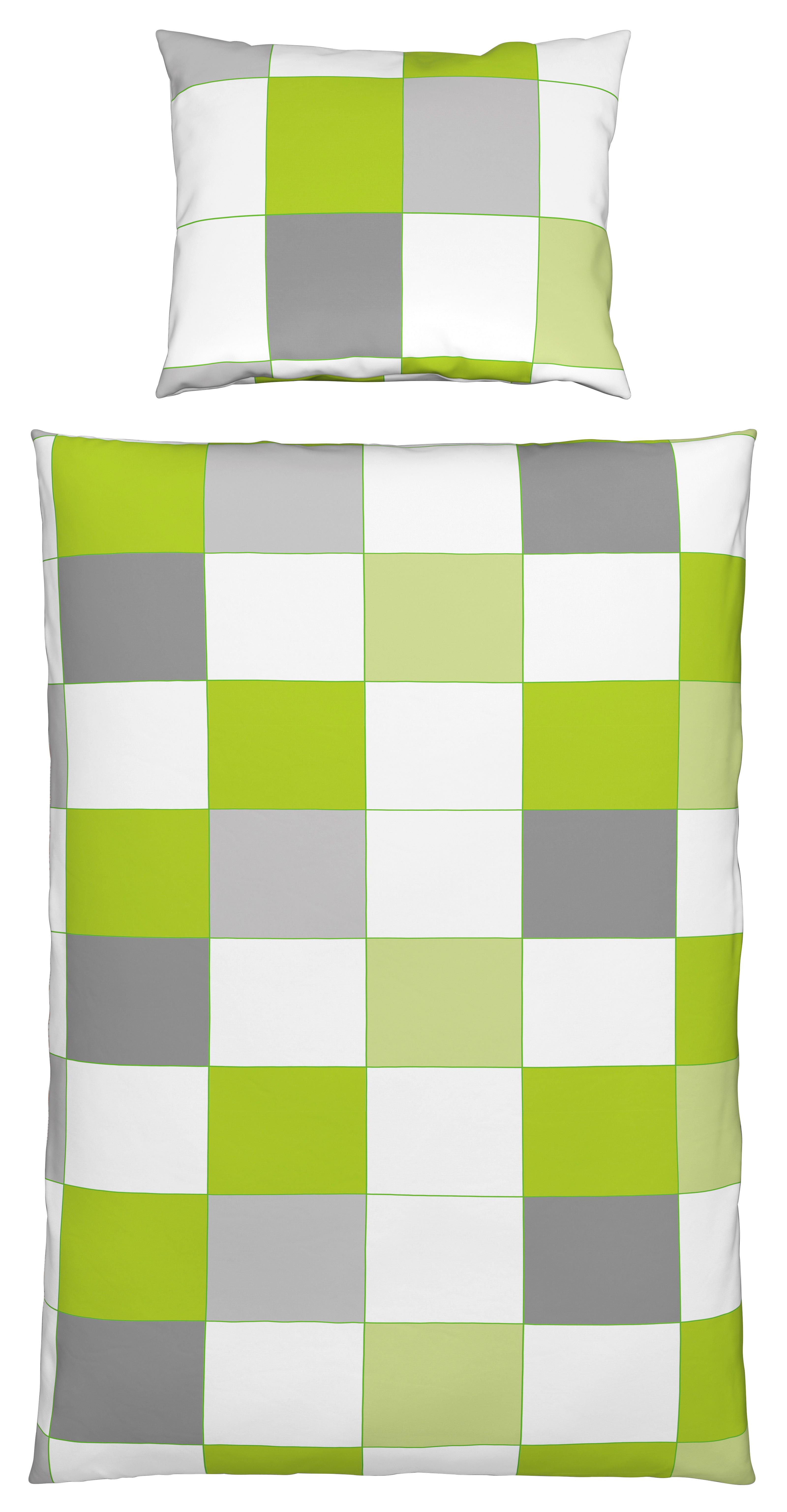 Ágyneműhuzat-garnitúra Anni - fehér/szürke, Konventionell, textil - Best Price