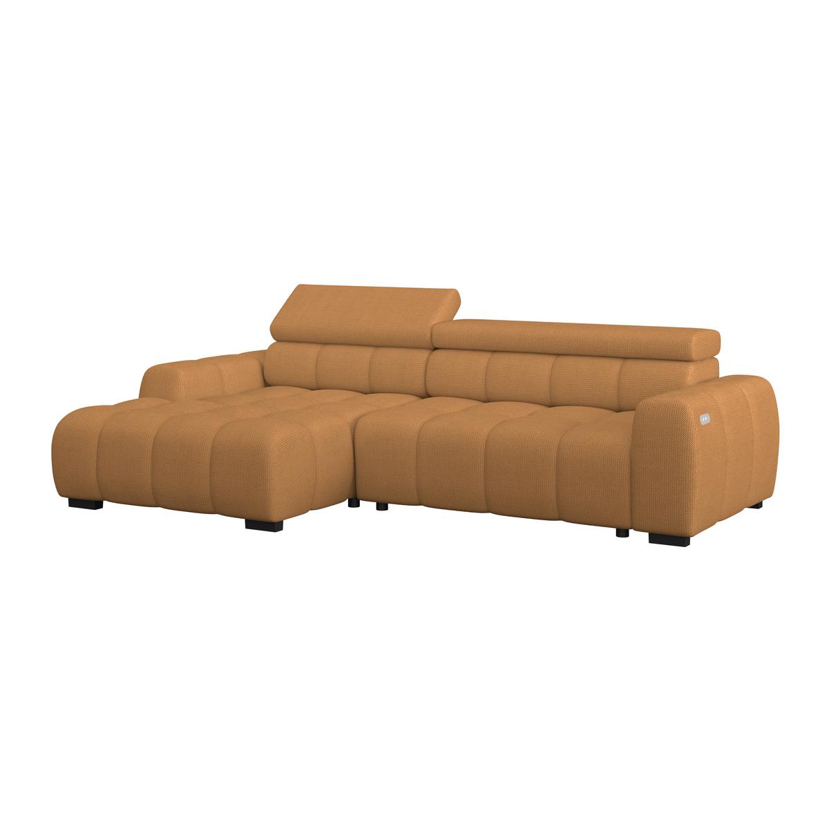 Ecksofa Fargo S Dunkelbraun, B: 168cm - Rostfarben/Dunkelbraun, Trend, Textil (168/285cm)