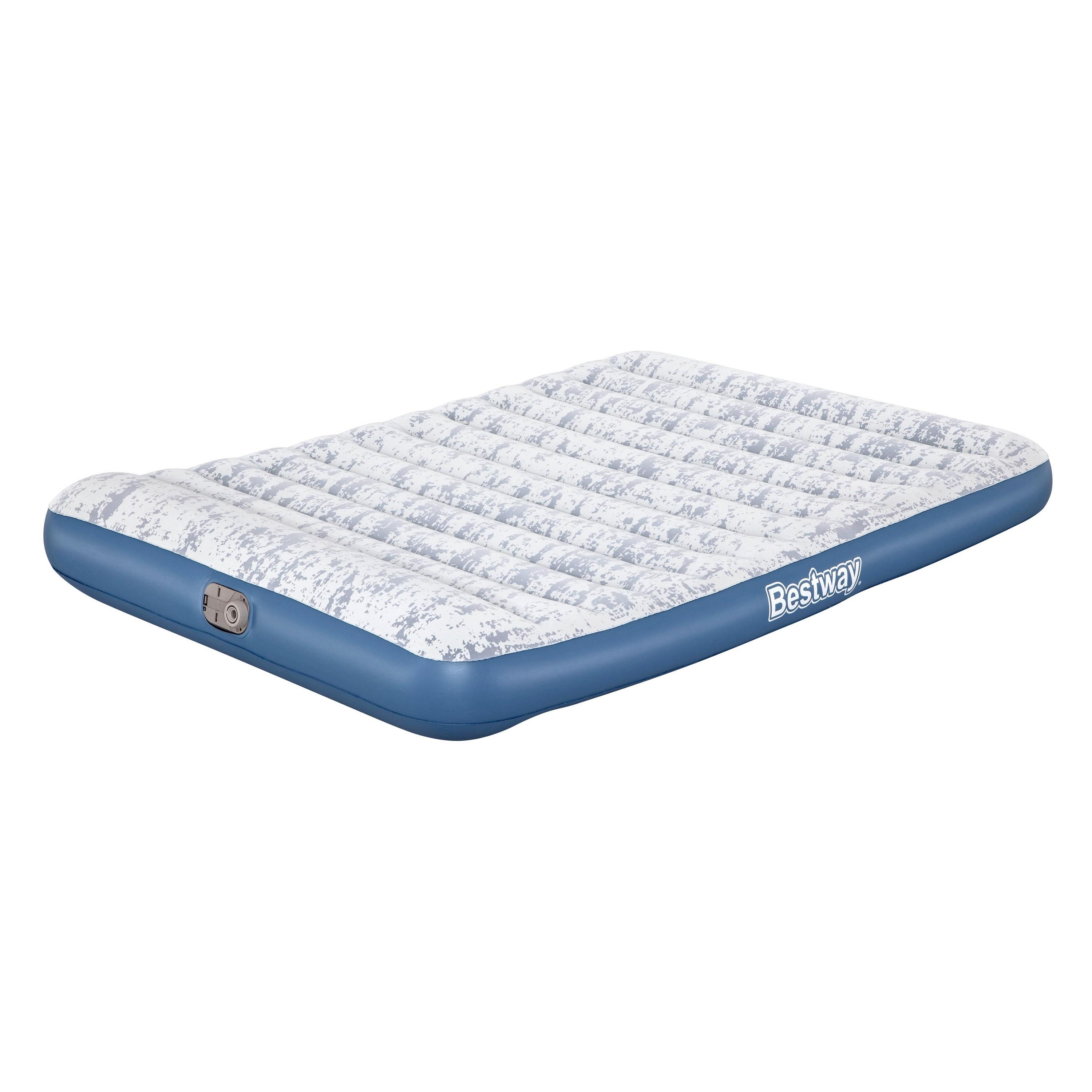Luftbett Hubert 203x152x30 cm bis 300kg, inkl. Pumpe - Graublau/Grau, KONVENTIONELL, Kunststoff/Metall (203/152/30cm) - Bestway