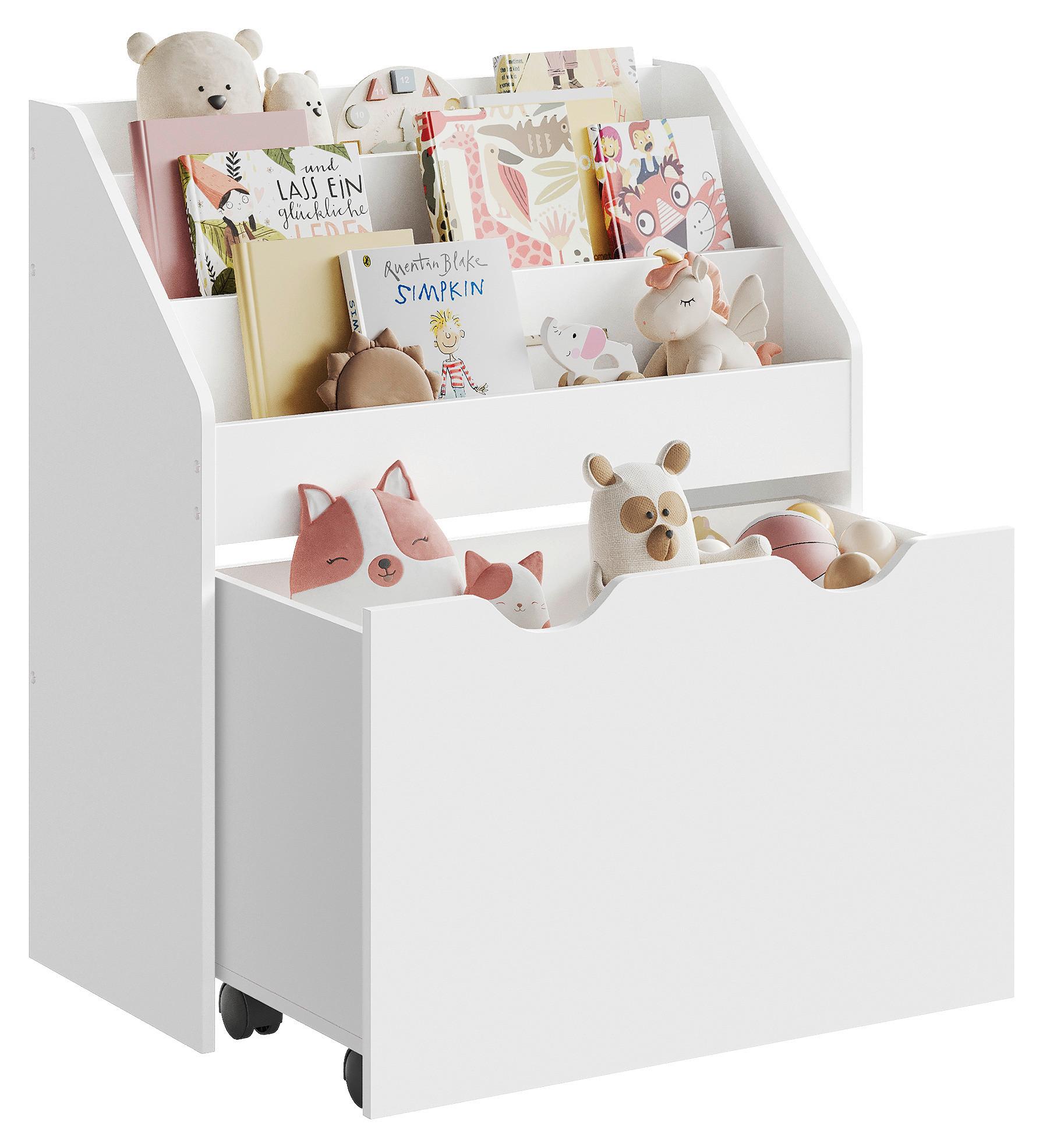 Kinderregal Toy Storage Shelf Weiß B: 62,5 cm - Weiß, MODERN, Holzwerkstoff (62,5/70/29,5cm) - MID.YOU