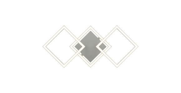 LED-Deckenleuchte Nilya - Sandfarben/Chromfarben, MODERN, Kunststoff/Metall (63/27,5/4,5cm) - Luca Bessoni